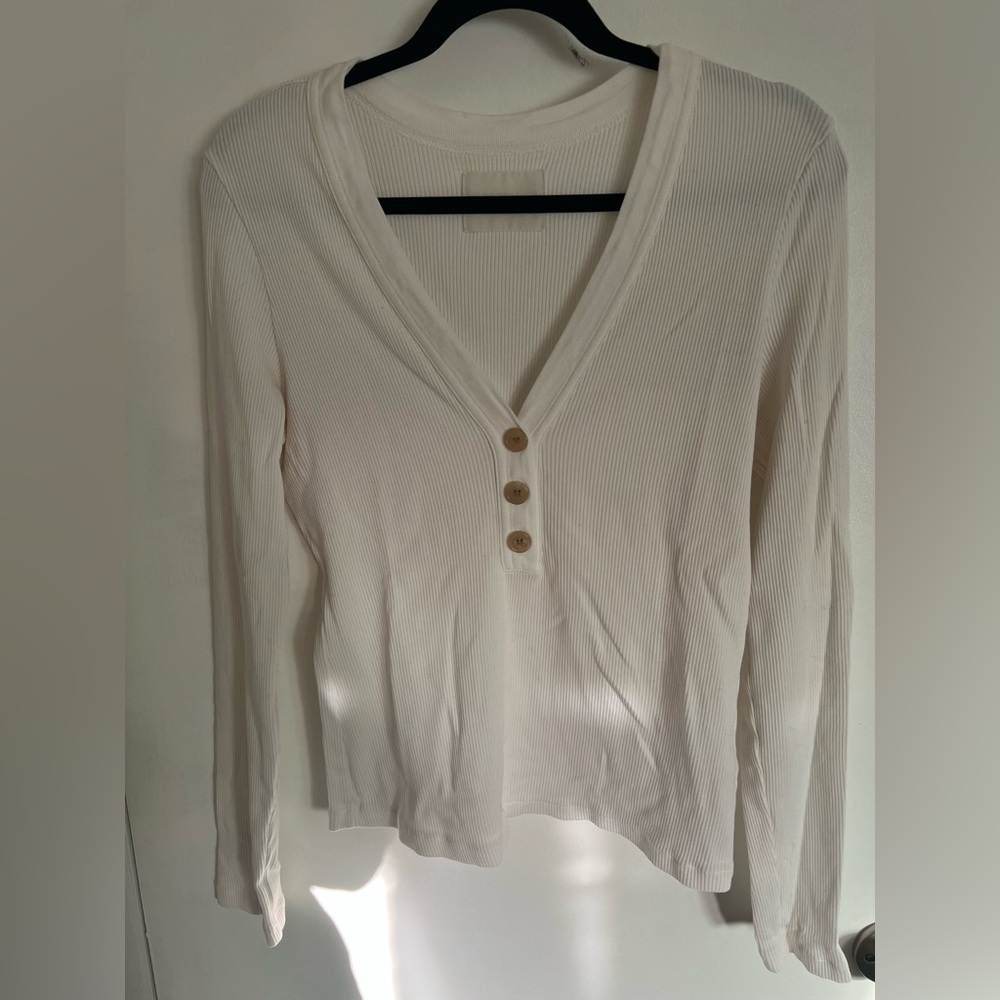 Citizens Of Humanity Cream Button Down Shirt